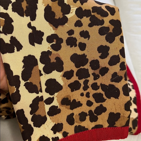 Moschino Cheap & Chic Leopard Print Blazer Jacket Red Trim Applique Size 14 - Picture 16 of 16